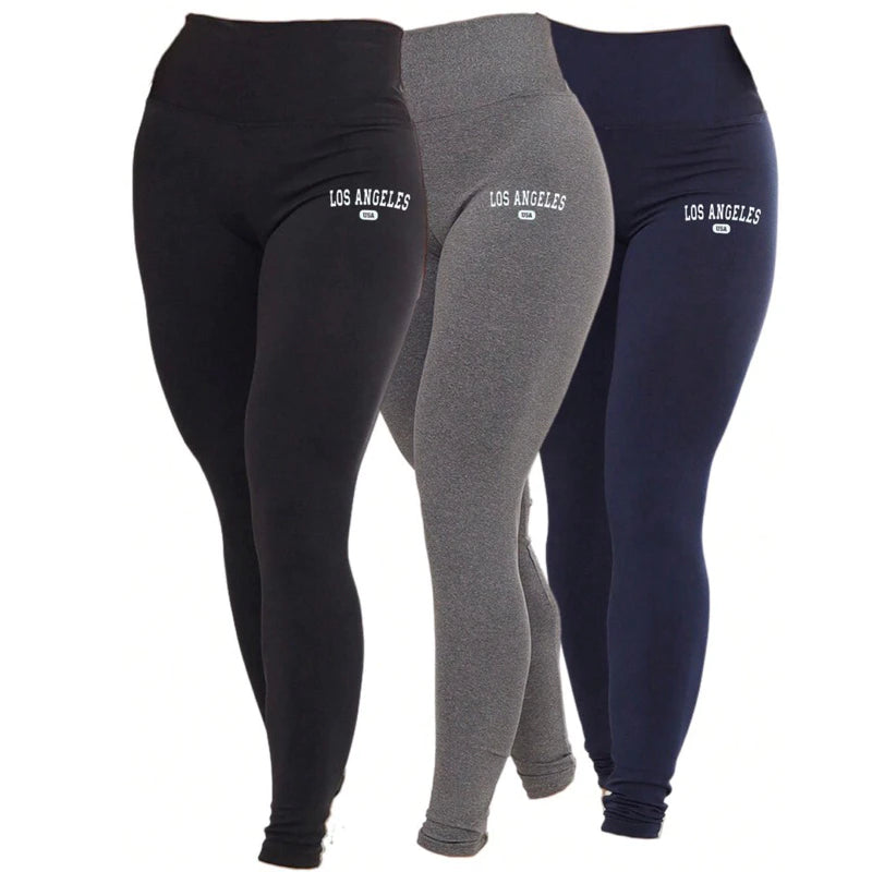 Kit 3 Calça Legging Slim